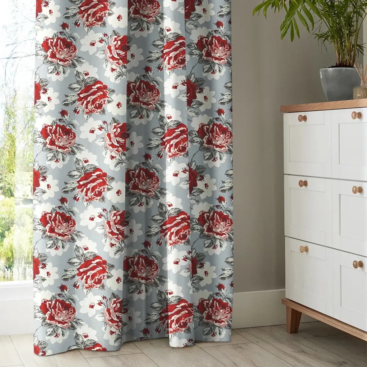 Cath Kidston Rose Bloom Curtain - Multi, Cotton