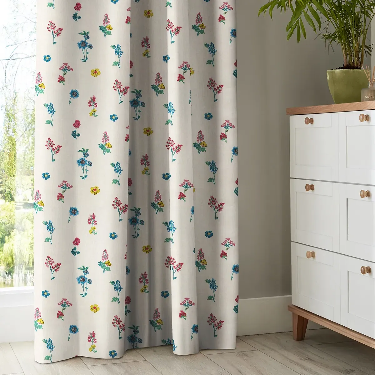 Cath Kidston Sprig Twilight Curtain - Multi, Cotton