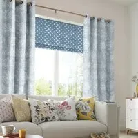 Cath Kidston Washed Rose Curtain - Grey, Cotton