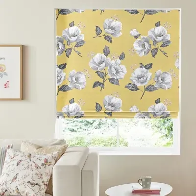Cath Kidston Wild Poppies Citrine Roman Blind - Cotton