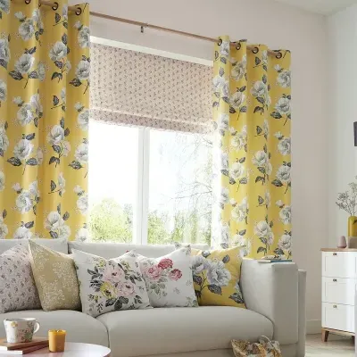 Cath Kidston Wild Poppies Curtain - Citrine, Cotton