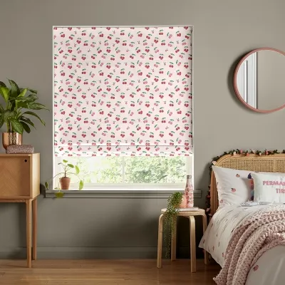 Cherrys Roman Blind - Pink, Cotton