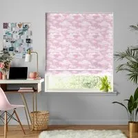 Clouds Roman Blind - Pink, Cotton