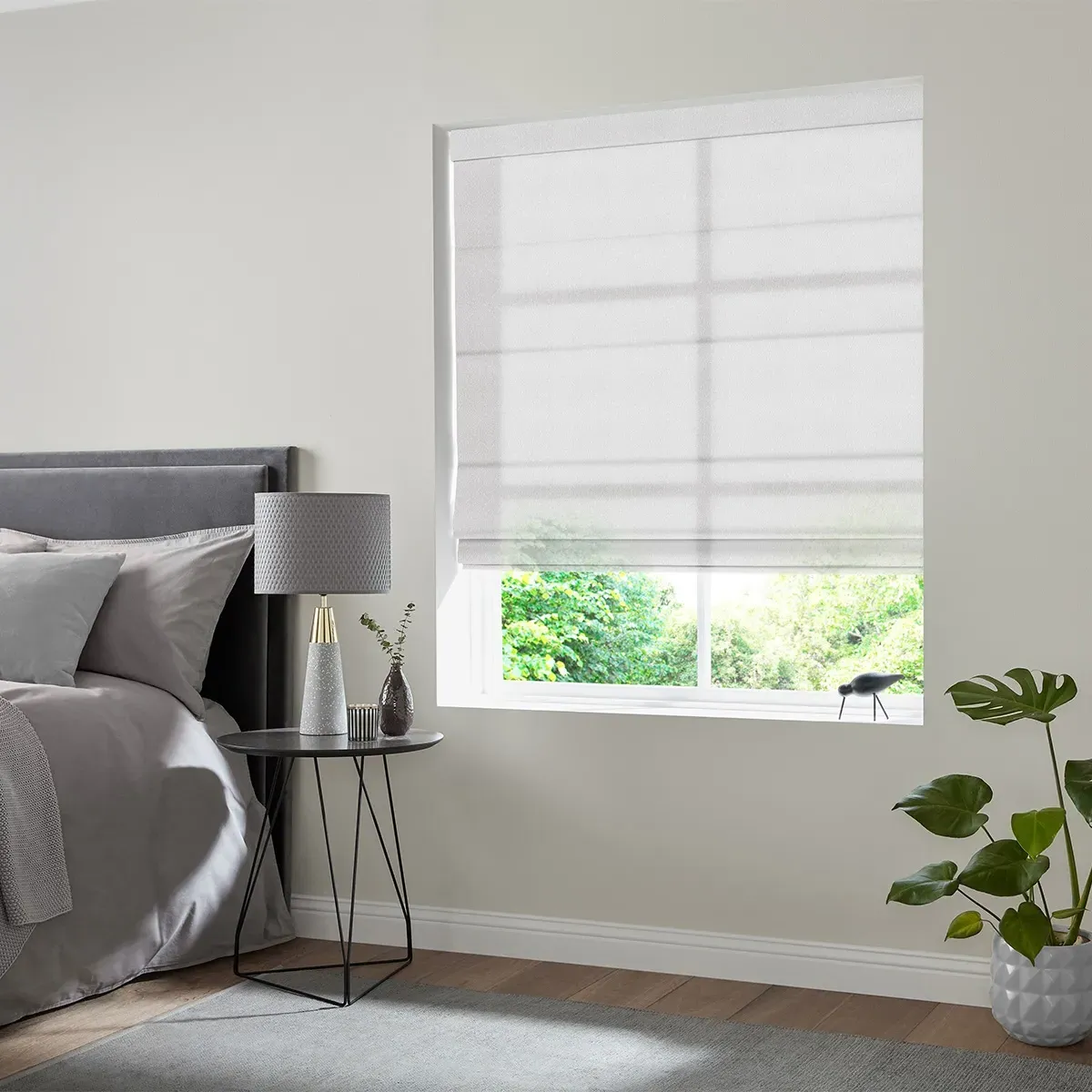 Daka Oyster Roman Blind - Off-White, Polyester