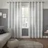 Denver Eyelet Curtain - Silver, Polyester