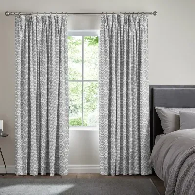 Diaz Eyelet Curtain - Silver, Polyester image