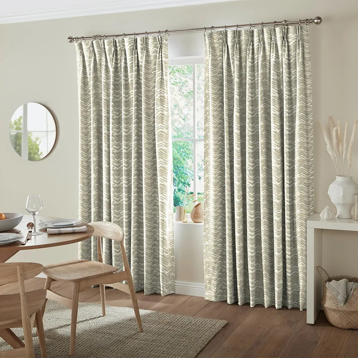 Diaz Linen-Style Curtain - Polyester