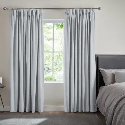 Dier Opaque Curtain - Silver, Polyester