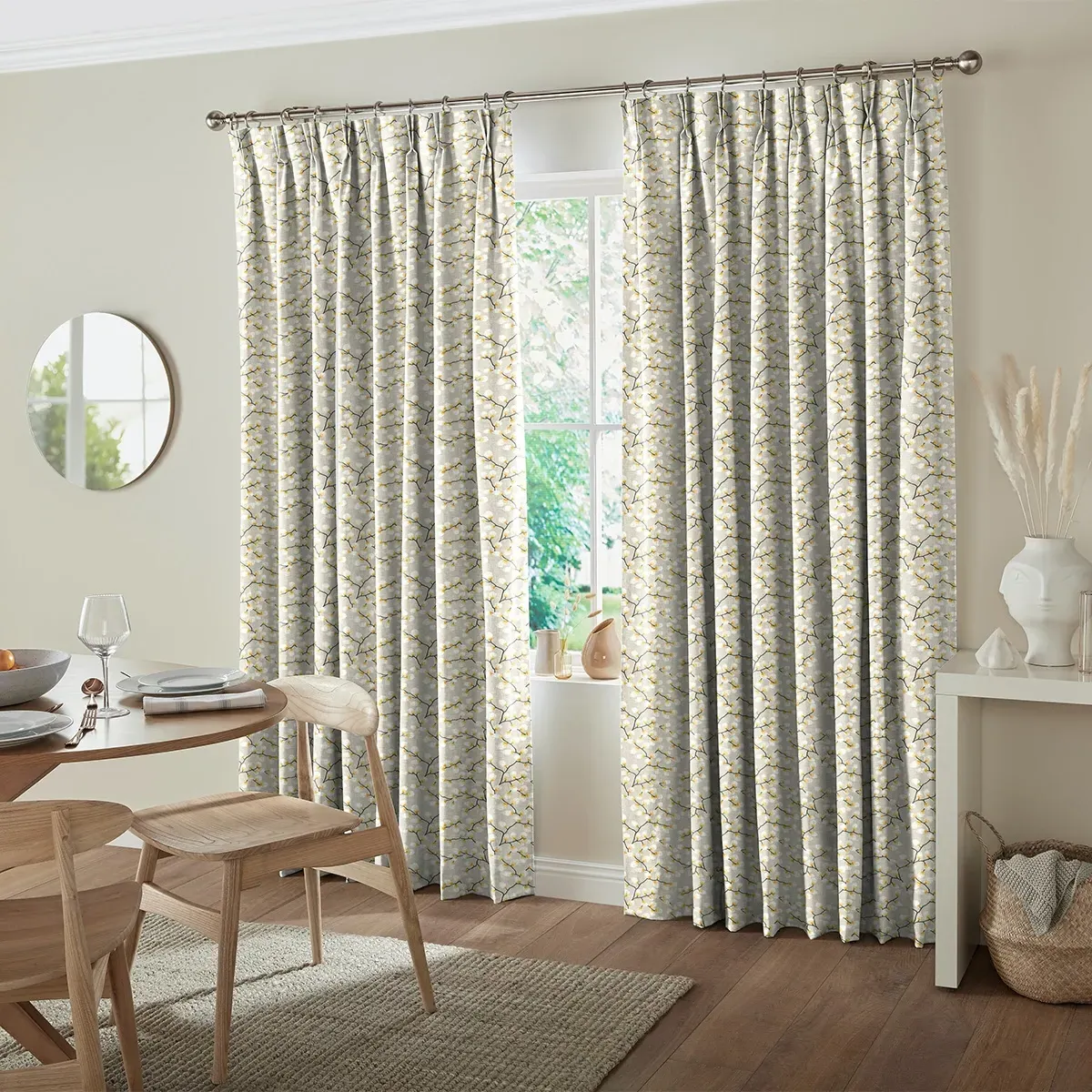 Erikson Mimosa Curtain - Green, Cotton