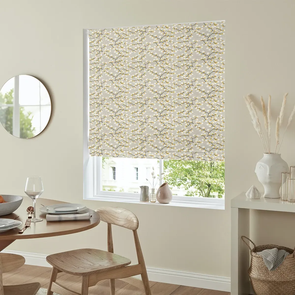 Erikson Mimosa Roman Blind - Green, Cotton