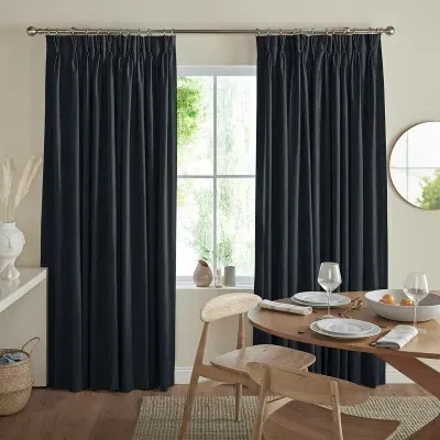 Foden Curtain - Black, Polyester image