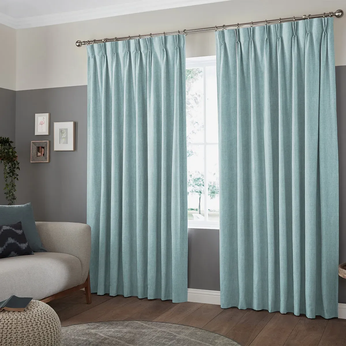 Foden Curtain - Sage, Polyester