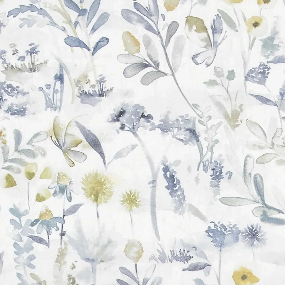 Giles Flowers and Leaves Curtain - Stone, Cotton