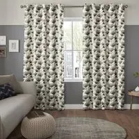 Gomes Mist Curtain - Grey, Cotton