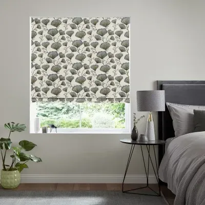 Gomes Roman Blind - Ink, Cotton image