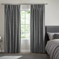Gosling Geometric Curtain - Graphite, Cotton Mix
