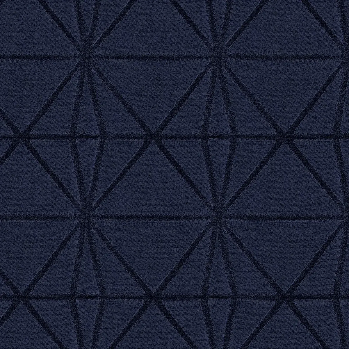 Gosling Geometric Curtain - Indigo, Cotton Mix