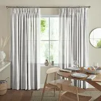 Henderson Linen Curtain - White, Polyester