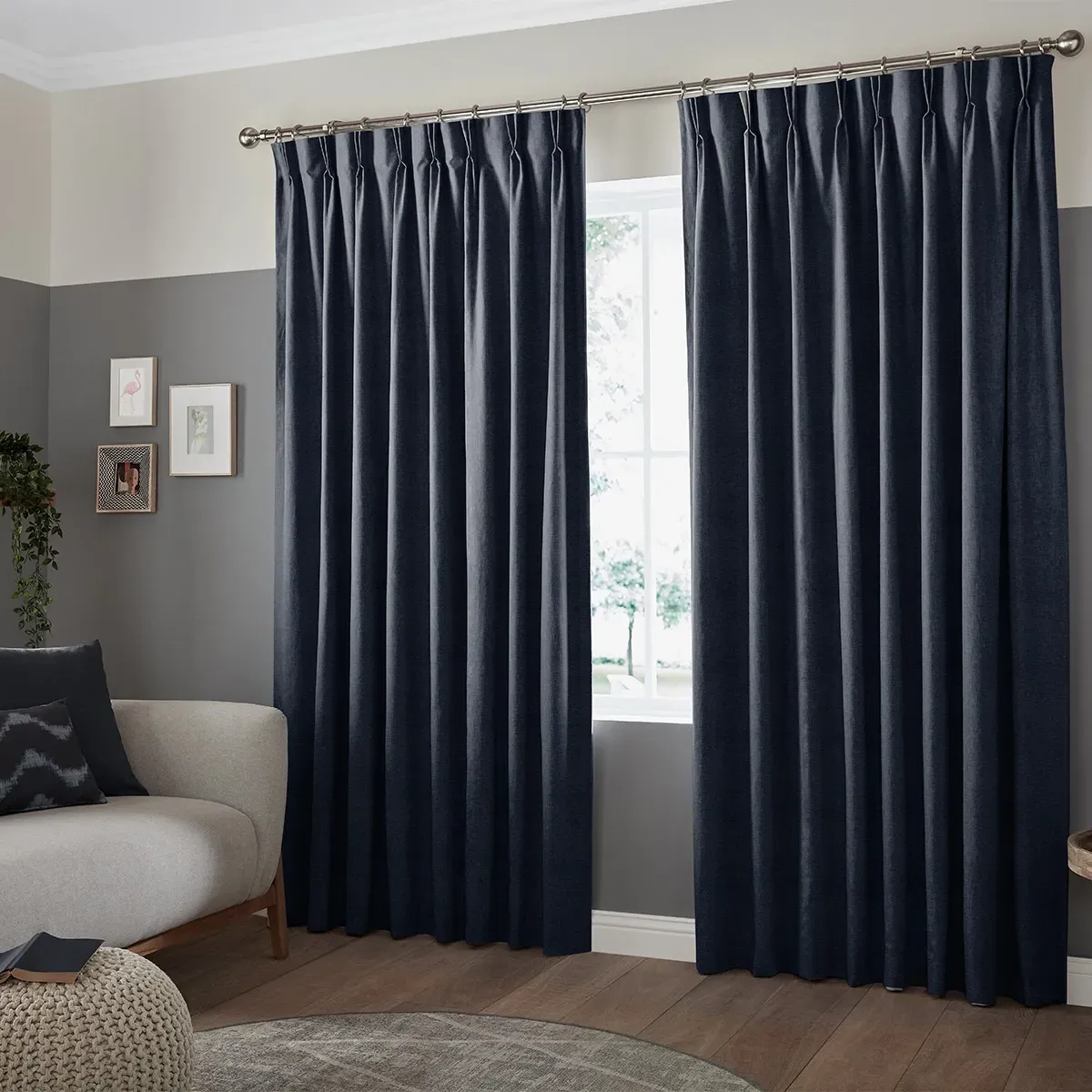 Ilkay Curtain - Ink, Polyester
