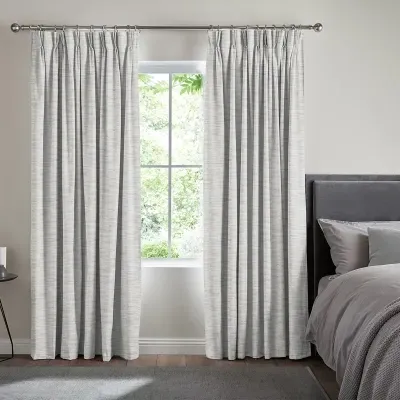 Janik Pewter Curtain - Pewter, Polyester