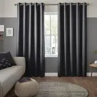 Jenson Curtain - Charcoal, Polyester Cotton