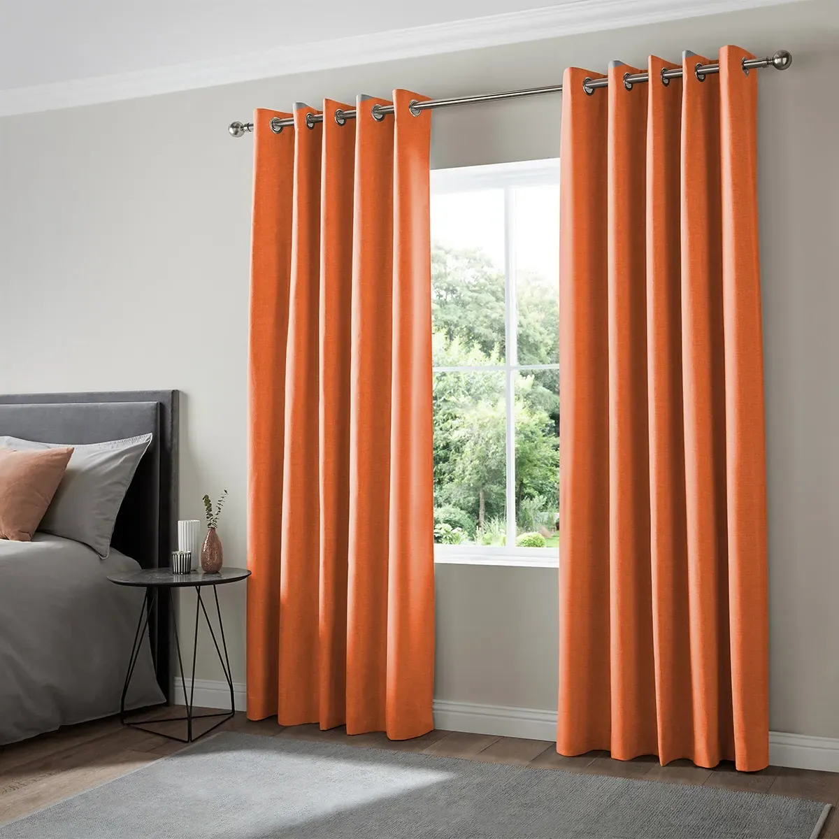 Jenson Curtain - Orange, Polyester Cotton