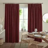 Jenson Curtain - Red, Polyester Cotton