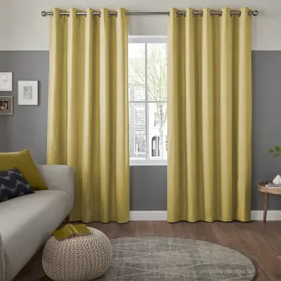 Jenson Curtain - Yellow, Polyester Cotton