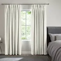 Jesse Ivory Curtain - Ivory White, Cotton Mix