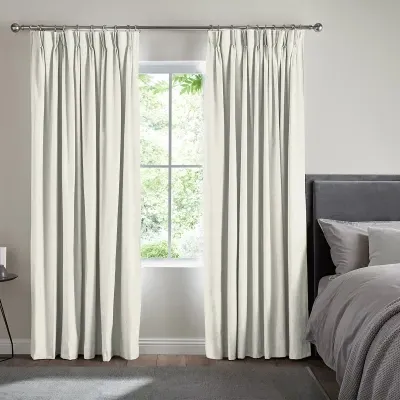 Jesse Ivory Curtain - Ivory White, Cotton Mix