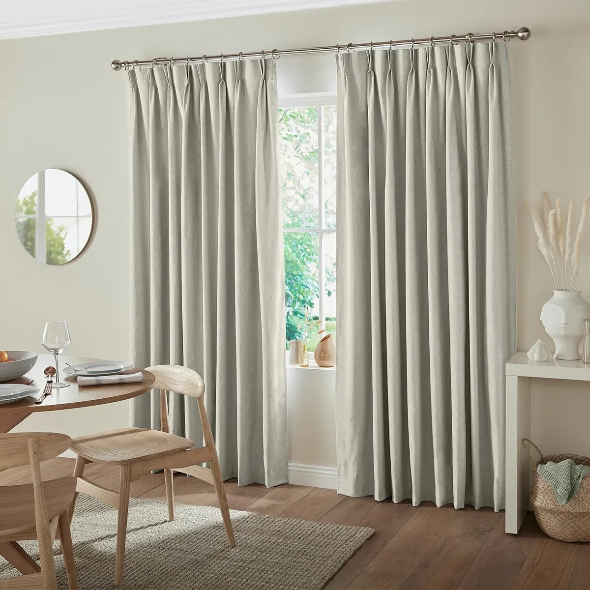 Jesse Linen Curtain - Light Brown, Cotton Mix