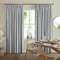 Jesse Silver Curtain - Grey, Cotton Mix