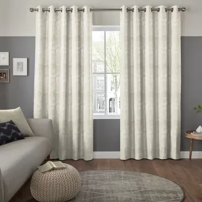 Jonas Floral Curtain - Oyster