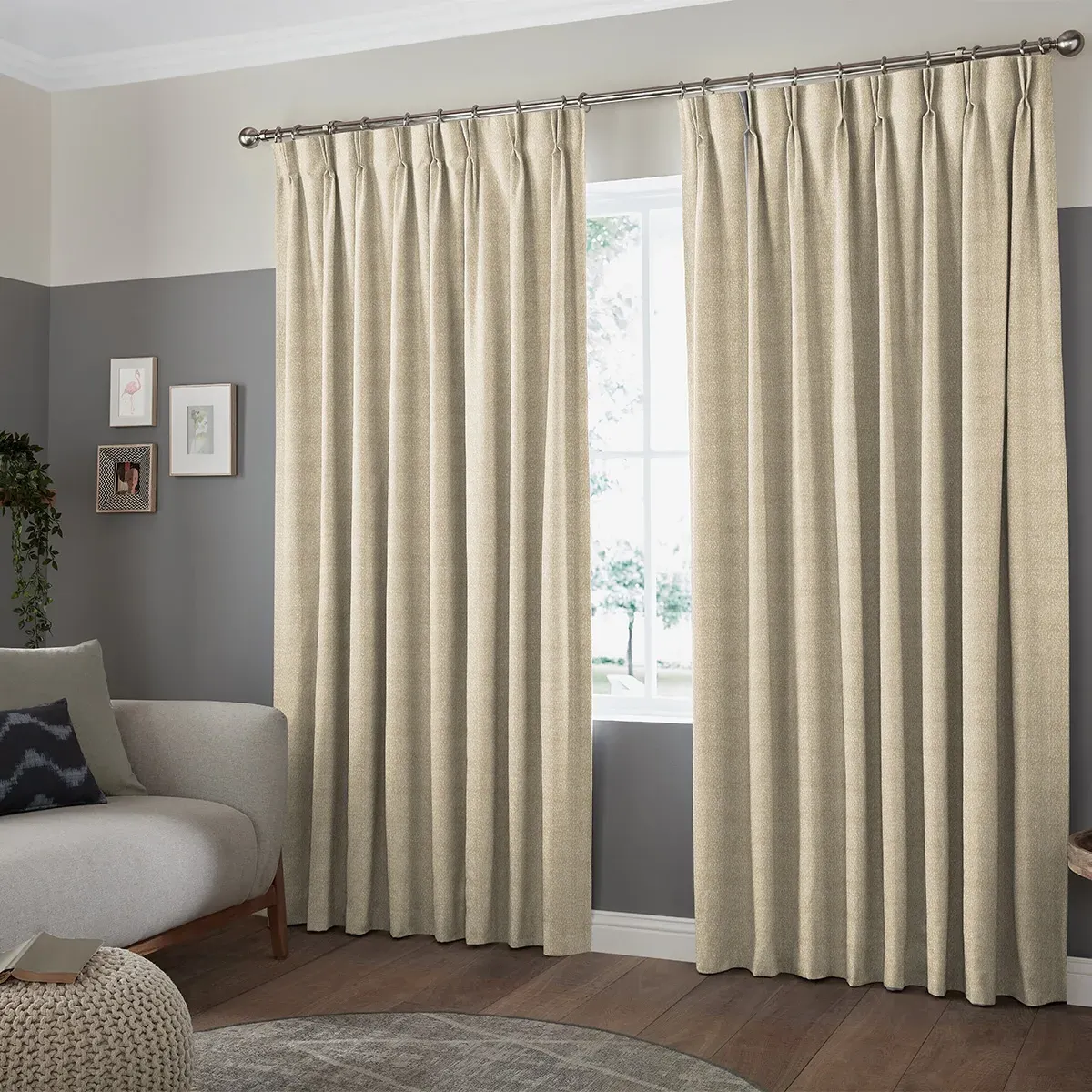 Kane Curtain - Oyster, Polyester