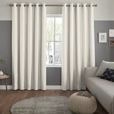 Konsa Made to Measure Curtain - Ivory, Polyester
