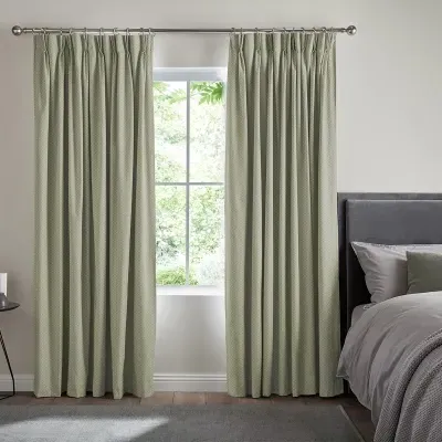 Konsa Made to Measure Curtain - Sage, Polyester