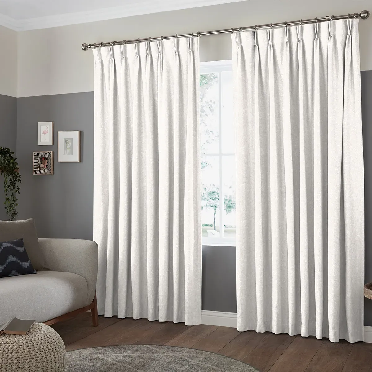 Lars Curtain - Ivory, Polyester