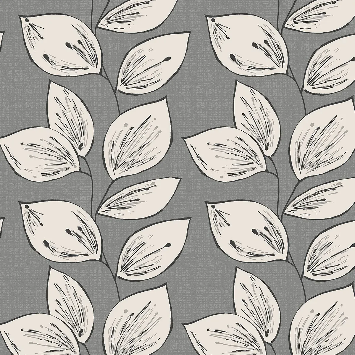 Leno Roman Blind - Coal, Cotton