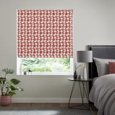 Leno Roman Blind - Ruby, Cotton