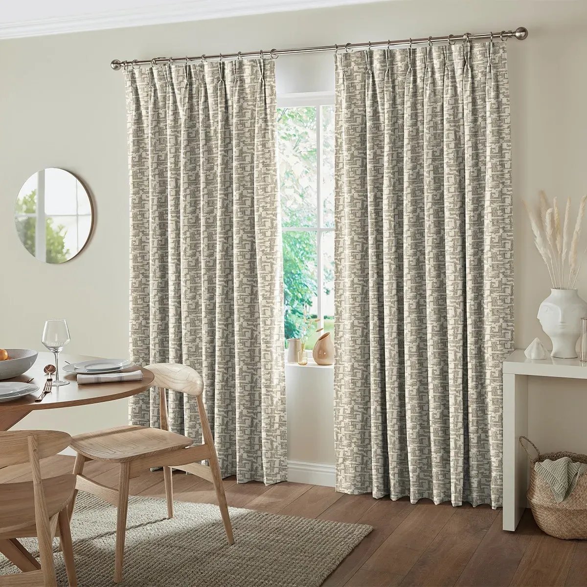 Leon Curtain - Oyster, Polyester