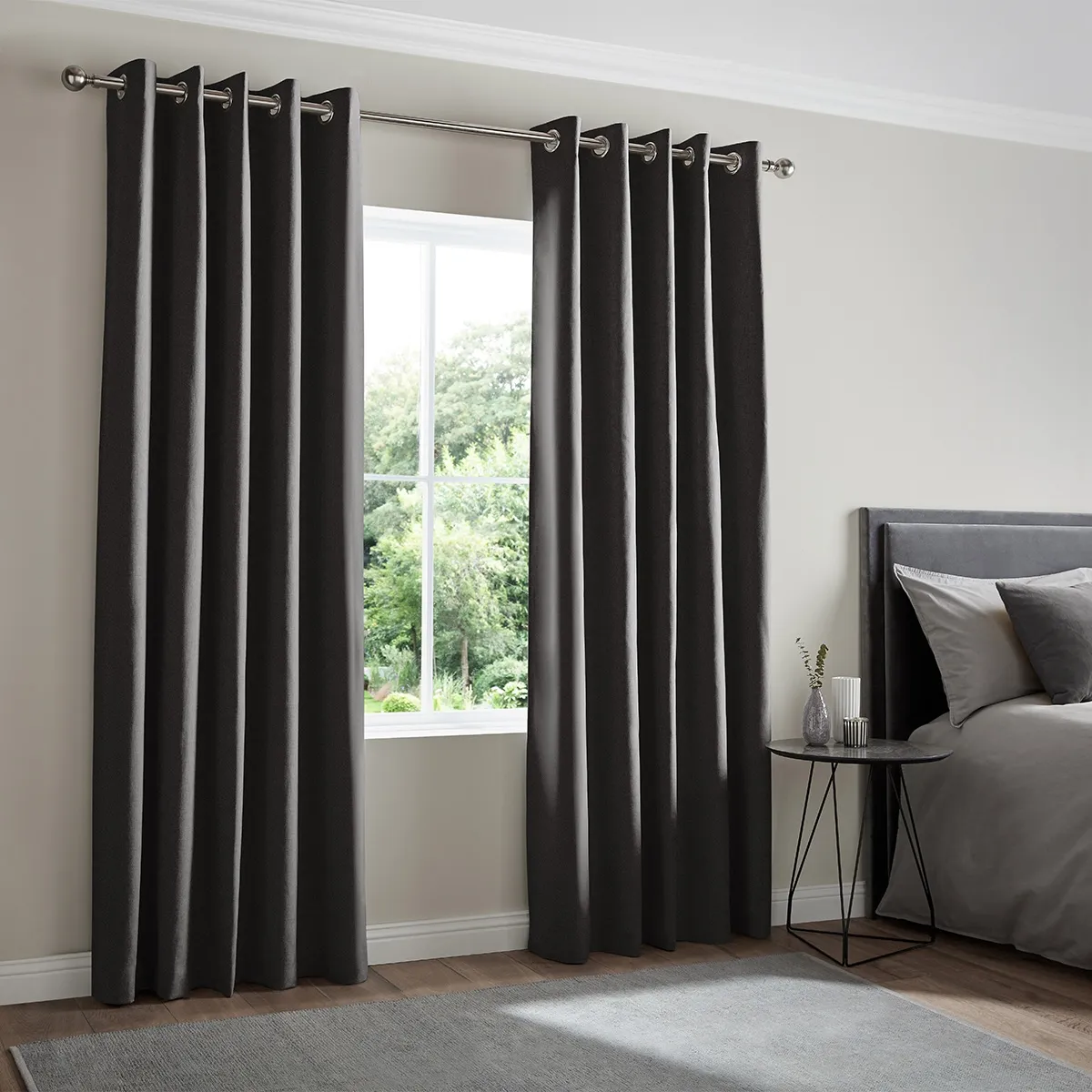 Mata Curtain - Ebony, Polyester