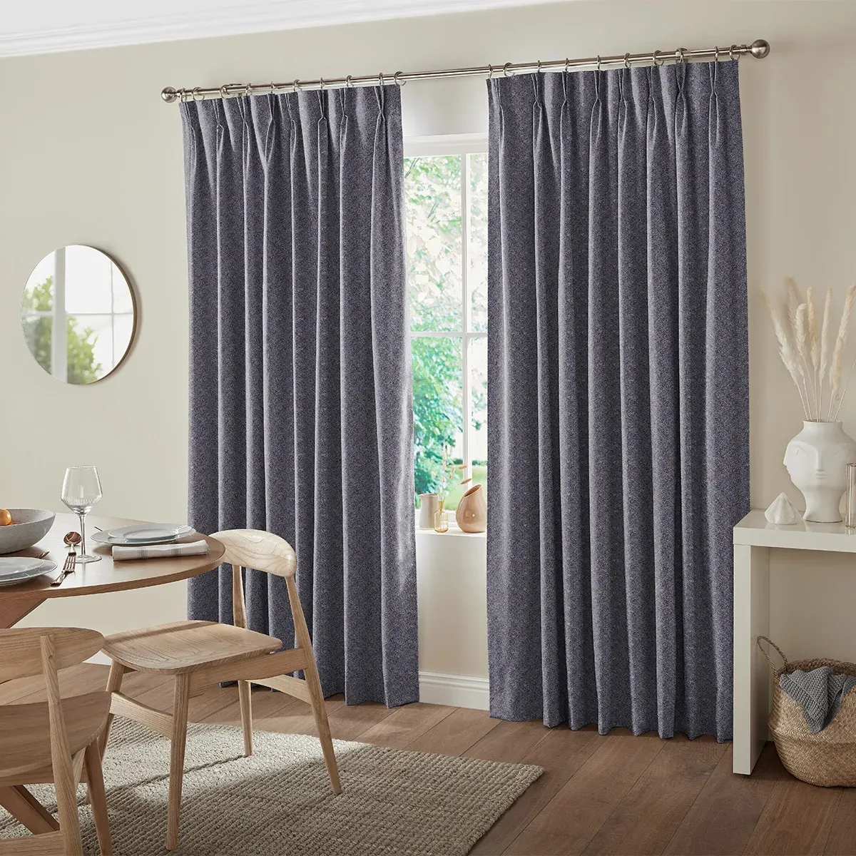 Mata Curtain - Indigo, Polyester