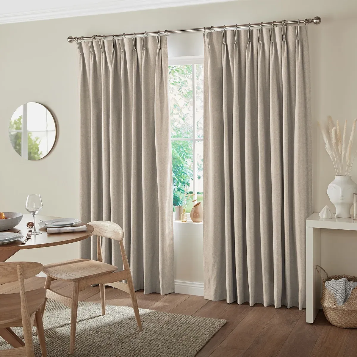Mata Curtain - Taupe, Poly-Cotton