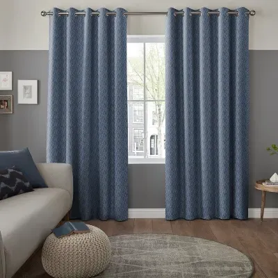 Matip Made to Measure Curtain - Indigo, Polyester