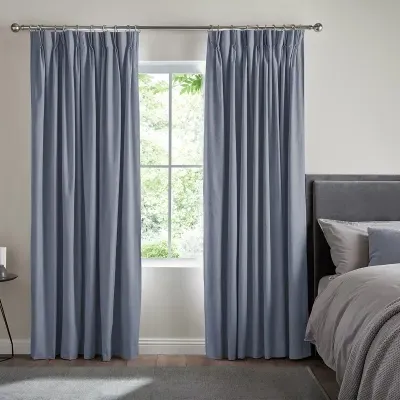 Mina Denim Curtain - Denim Blue, Polyester image