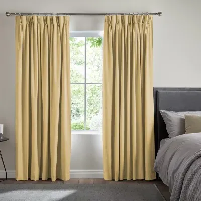 Mina Sunflower Curtain - Dark Yellow, Polyester