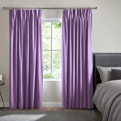 Mina Thistle Curtain - Purple, Polyester