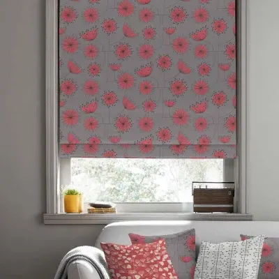 Missprint Dandelion Mobile Roman Blind - Storm, Cotton