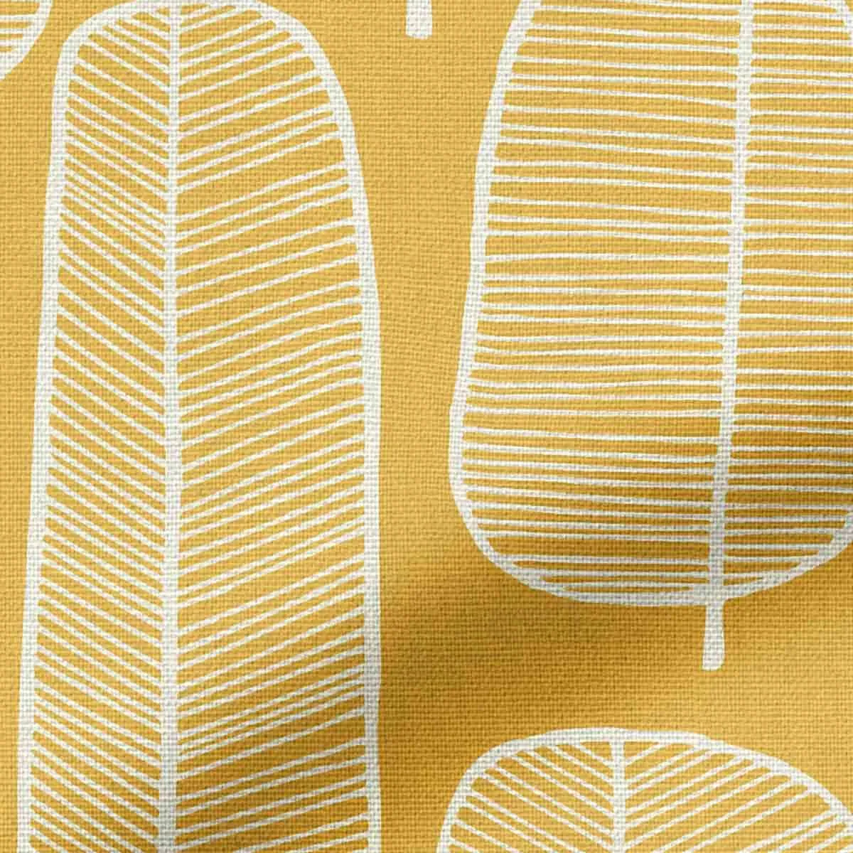 Missprint Little Trees Curtain - Yellow