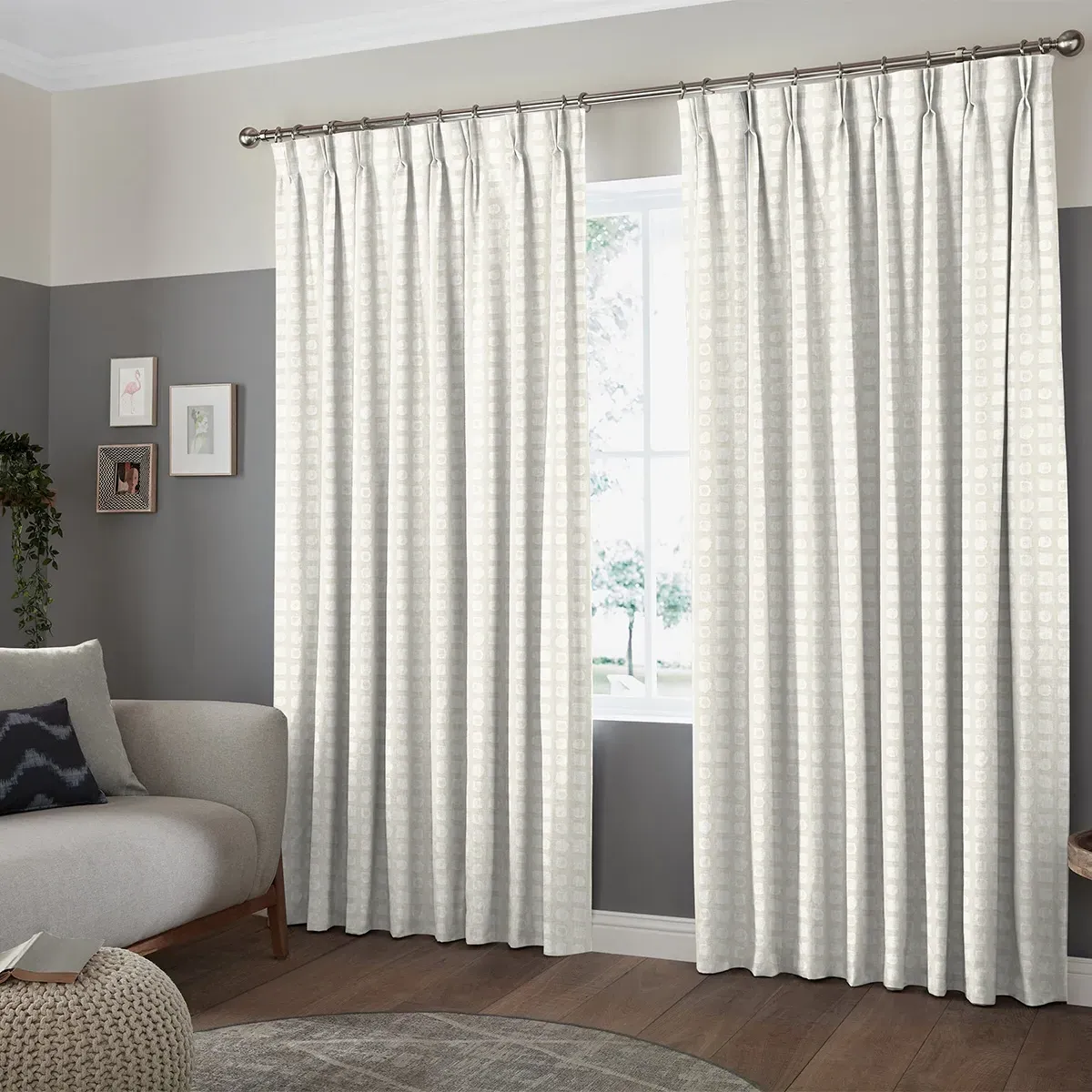 Nico Curtain - Ivory, Polyester